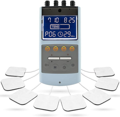 iStim TENS EMS Muscle Stimulator, EV-906 for Pain Relief and Muscle Strengthening, Japanese Gelled Electrodes Included