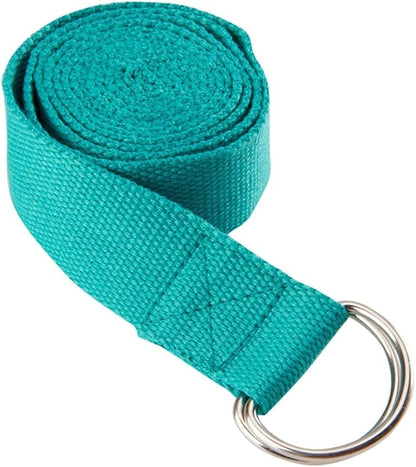 Everyday Yoga Super Strong Strap with Metal D-ring Buckle - Improve Flexibility, Stretching, and Physical Therapy Fitness.