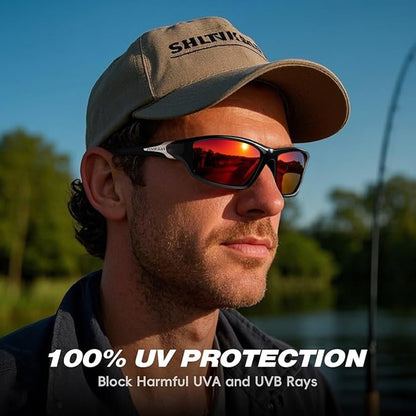 FAGUMA Sports Polarized Sunglasses For Men Cycling Driving Fishing UV400 Protection