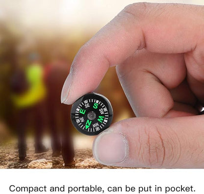 12 Pcs Button Compass 20mm Mini