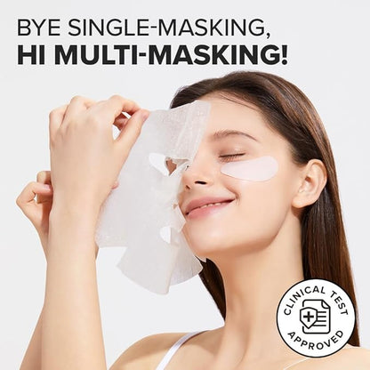 I DEW CARE Glass Skin Facial Sheet Mask Variety Pack – Hot as Sheet | 5 Days Face&Eye Masks Set, Moisturizing Face Masks Skincare, Korean Face Mask, Hydrating Collagen Face Mask, Soothing, 5EA