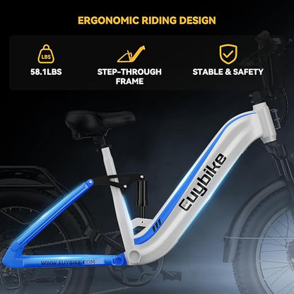 1500W Electric Bike for Adults,48V 20/60Ah Removable Battery Max Range 80Miles & 30MPH Electric Bicycle,20''×4" Fat Tire Ebike,Adult Electric Bicycles for Commute Beach Snow,E-Bike UL Certified