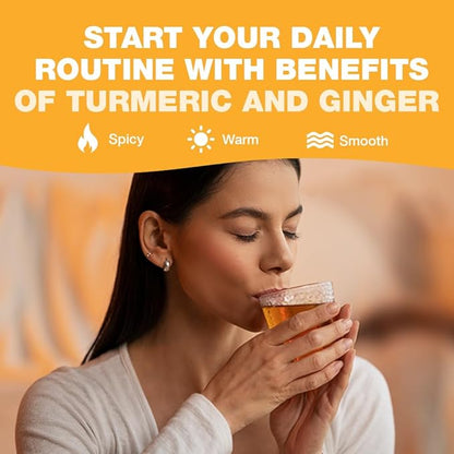 HANDPICK, Organic Turmeric Ginger Tea, 100 Eco-Conscious Tea Bags | Caffeine Free, Gluten Free, Non-GMO | 100% Pure Herbal Blend - Savory & Spicy