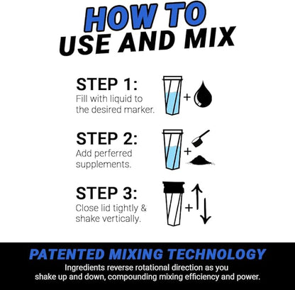 HELIMIX 2.0 Vortex Blender Shaker Bottle Holds upto 28oz | No Blending Ball or Whisk | USA Made | Portable Pre Workout Whey Protein Drink Shaker Cup | Mixes Cocktails Smoothies Shakes | Top Rack Safe