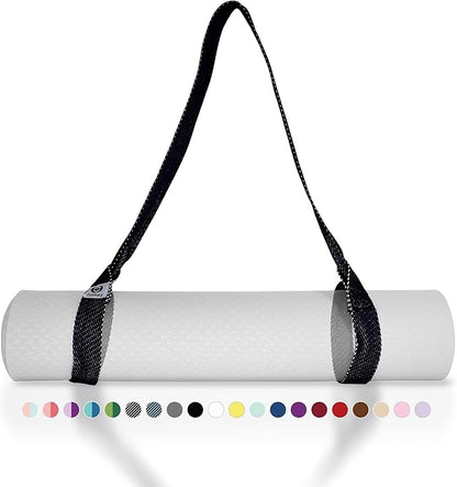 Tumaz Yoga Mat Strap [MAT NOT Included] (2 Sizes) with Extra Thick & Comfy Delicate Texture, Adjustable Yoga Mat Carrier