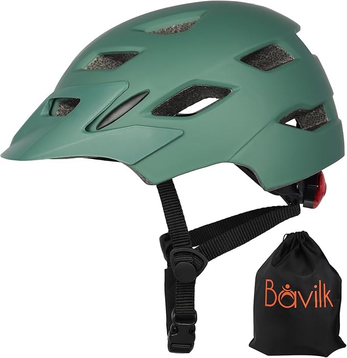 Kids Bike Helmet,Bavilk Kids Boys Girls Bike Helmets with LED Light Detachable Visor Children Youth Teen Multi-Sport for Skating Cycling Scooter Skateboard Adjustable & Lightweight 19.7"-22.4"