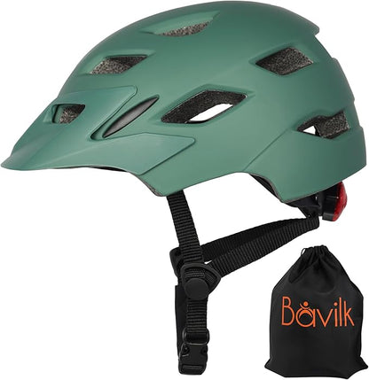 Kids Bike Helmet,Bavilk Kids Boys Girls Bike Helmets with LED Light Detachable Visor Children Youth Teen Multi-Sport for Skating Cycling Scooter Skateboard Adjustable & Lightweight 19.7"-22.4"