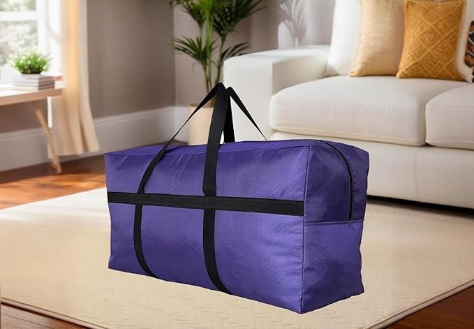 Extra Large Storage Duffle Bag with Zippers and Handles, Big Foldable Duffle Bag for Travel