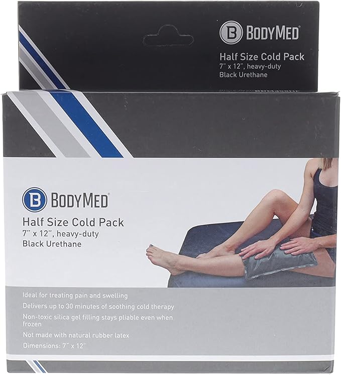 BodyMed Heavy Duty Reusable Urethane Ice Pack for Knee, Arm, Elbow, Shoulder, Back - Professional Grade Cold Therapy for Injuries, Aches, Swelling, Bruises, Sprains - 12 in. x 7 in. (Half)