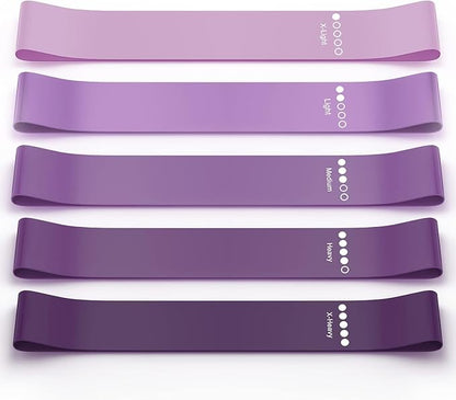 Resistance Bands for Working Out, Elastic Pilates Flexbands for Physical Therapy Yoga, Stretch Exercice Loop Bands for Booty Legs