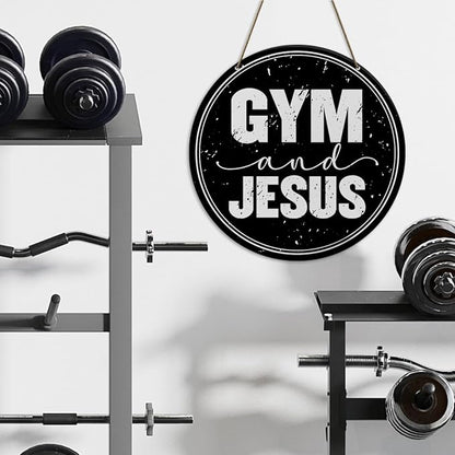 Gym Sign Decor, Home Gym Sign, Workout Room Fitness Room Decor Gym Sign Decoration, Gym Gift for Trainer Exercise Lover, Gym And Gym