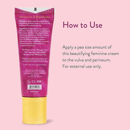 Feminine Moisturizer Cream by Dr. Anna Cabeca – Daily Cosmetic Cream for Intimate Skin Hydration, 60-Day Supply