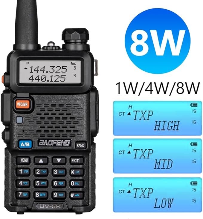 2 Pack BaoFeng UV-5R 8 Watt Ham Radio