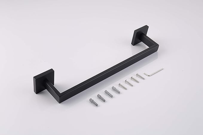 16 Inch Black Single Towel Bar Rack 304 Stainless