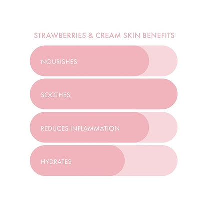 ESW Beauty Strawberries & Cream - Soothing Raw Juice Face Mask - Calming with Coconut, Vanilla Bean, Almond Milk & Strawberry for Sensitive Skin - Reduces Redness & Nourishes