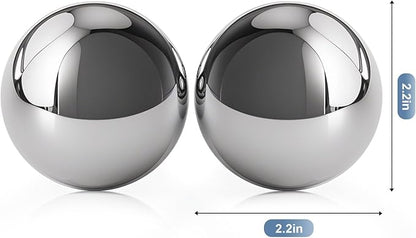 1.4lb, 2.2-inch Baoding Balls: Chinese Balls for Hand Therapy, Hand Massage, Tai Chi Balls, Meditation Balls — Suitable for Home/Office Exercise, Stress Relief, Anxiety Reduction, and as Holiday Gifts