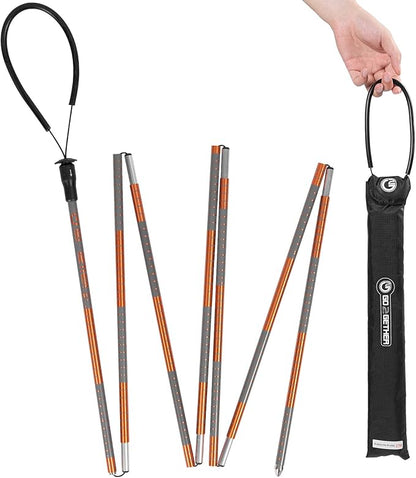 G2 GO2GEHTER 7075 Aluminum Alloy 270cm Backcountry Avalanche Rescue Probe with Storage Bag, Folding Design, Easy to Storage and Carry (3 Color Available)