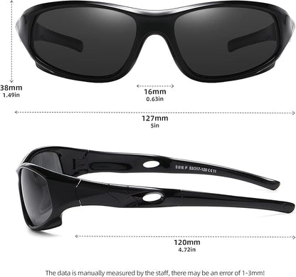 DYLB 3 Pack Flexible Kids Polarized Sunglasses For Boys Girls With Strap, Sport Sunglasses for Children Age 3-10.