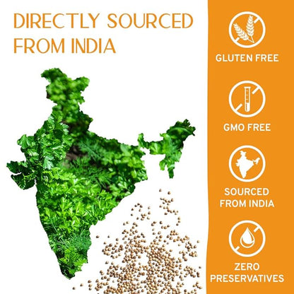 HANDPICK Whole Coriander Seed (283g/10oz) Premium Grade | Pure & Flavorful Coriander Seeds - Indian Origin | Non GMO, Gluten Free | Perfect for Cooking & Seasoning | Resealable Ziplock Pouch