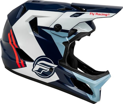 Fly Racing Rayce Full-Face Mountain Bike/BMX Helmet – ASTM F1952 DH Certified, CPSC 1203, CE EN1078, Poly-Alloy Shell, TFV Ventilation, Removable Liner