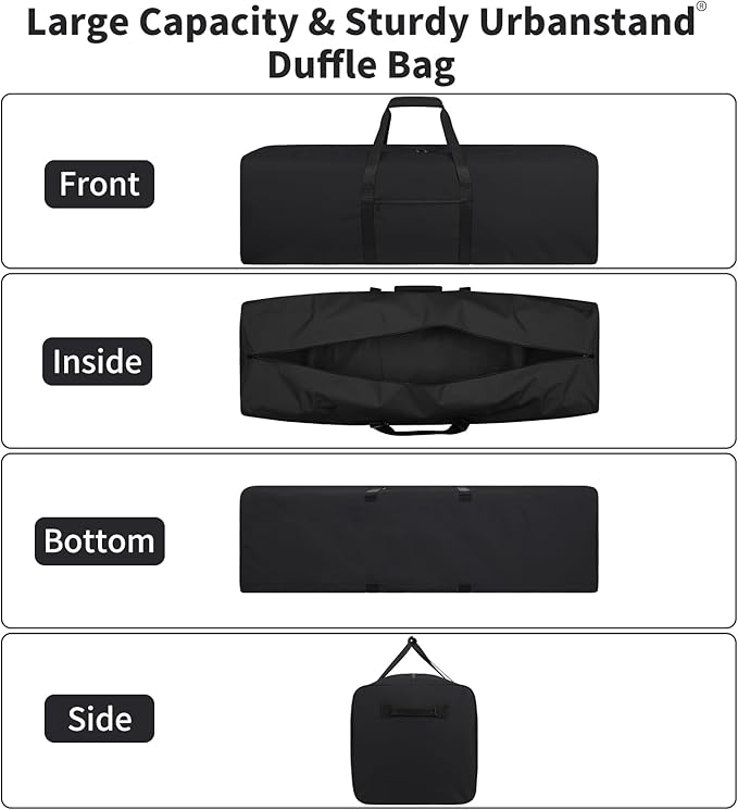 48 Inch Travel Duffle Bag Extra Large Sport Equipment Duffel Bags with 2-way Lockable Zippers(Black 48inch 2Pack)