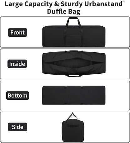 48 Inch Travel Duffle Bag Extra Large Sport Equipment Duffel Bags with 2-way Lockable Zippers(Black 48inch 2Pack)