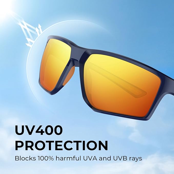 KastKing Osage Polarized Sport Sunglasses for Men and Women, Ideal for Driving Fishing Cycling Running, UV Protection