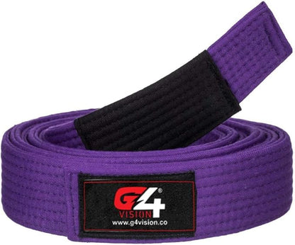 G4 VISION Jiu Jitsu Belt BJJ Belts Brazilian Adult A1 A2 A3 A4 Black Brown Purple Blue White