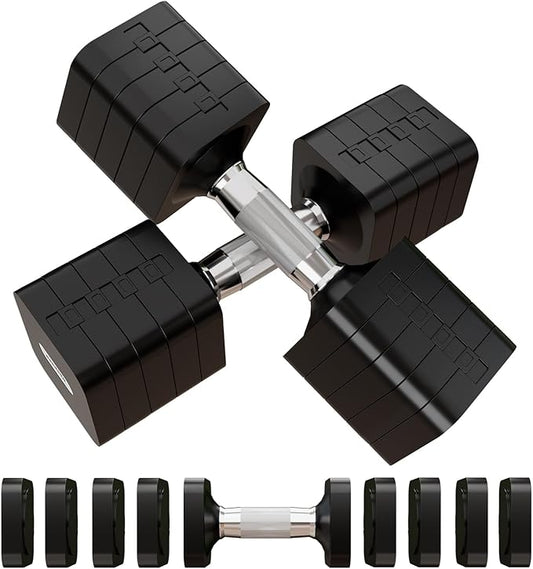 15LB 20LB 50LB Adjustable Dumbbell Set Free Weights Dumbbells Set for Women Men Hand Weights Sets Adjust Dumbbell Weight Sets for Home Gym Exercise Workout Strength Training Equipments