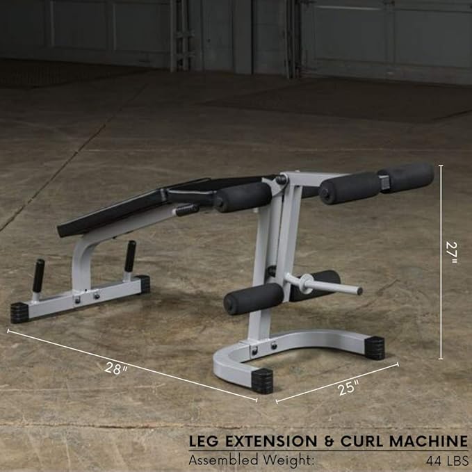 Body-Solid Powerline Leg Curl and Extension Machine - Ideal for Quad and Hamstring Workouts, Home Gym Equipment, Leg Workout Machine with Bench for Leg Extension and Curl