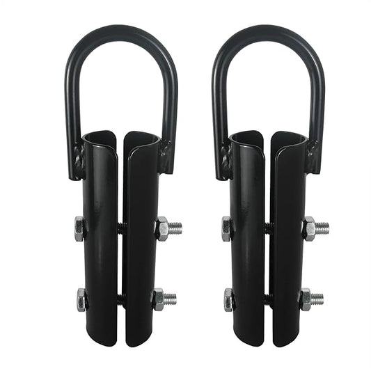 1½" Climbing Rope Clamp, 2 Sets 1.5” Battle Rope Attachment Hook Accessories, Rope Clasp for Rope Climb, Climbing Training Garage Home Gym Workout Fitness Strength Training