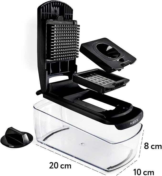 Fullstar The Original Pro Chopper - Vegetable Chopper and Spiralizer, Food Chopper with Container, Fruit Slicer, Kitchen Gadgets & Accessories, Home Essentials (4 in 1, Black)