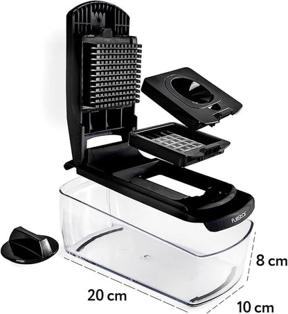 Fullstar The Original Pro Chopper - Vegetable Chopper and Spiralizer, Food Chopper with Container, Fruit Slicer, Kitchen Gadgets & Accessories, Home Essentials (4 in 1, Black)