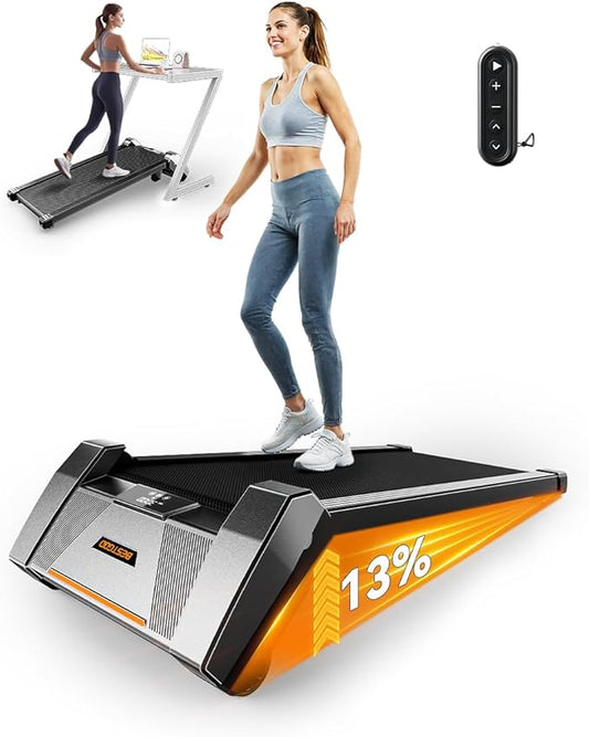 Walking Pad with Incline, BestGod Treadmills for Home 330lbs Capacity Walking Pad Treadmill Portable Under Desk Treadmill, 2.5HP Compact Treadmills Walk Pad with Remote Control