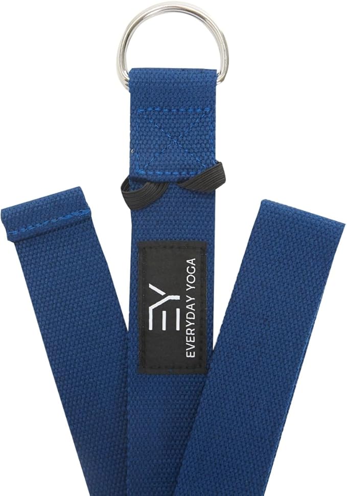 Everyday Yoga Super Strong Strap with Metal D-ring Buckle - Improve Flexibility, Stretching, and Physical Therapy Fitness.