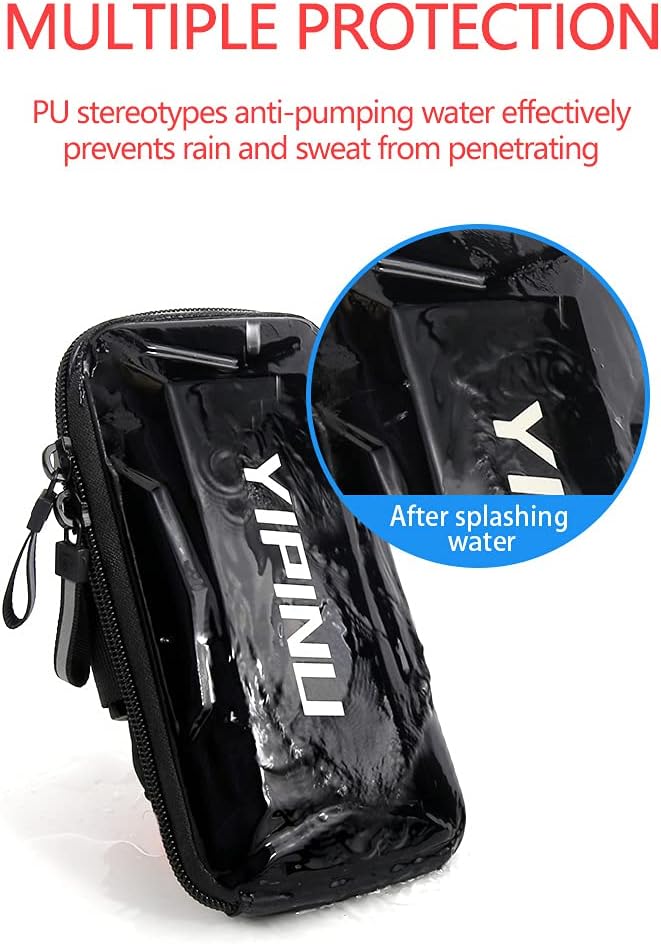 Dxyufazhe Outdoor Sports Multifunctional Armband Waterproof Running Sports Fitness Mobile Arm Bag, Compatible with iPhone 15 Pro Max 15 XS XR 8, Galaxy S25 S20 S10 Plus for Men & Women (Blue)