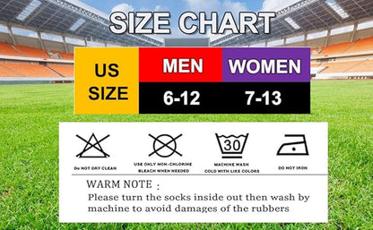 2 Set Anti-Slip Grip Soccer Socks with Shin Guard Sleeves, Sports Athletic Socks for Men Women