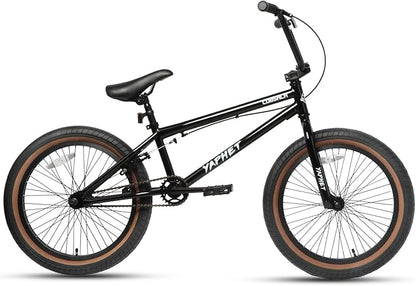 Freestyle BMX Bike, 20 Inch Yaphet Bicycle for Teen Beginner and Adult Riders, Bike with Hi-Ten Steel Frame, Multiple Colors