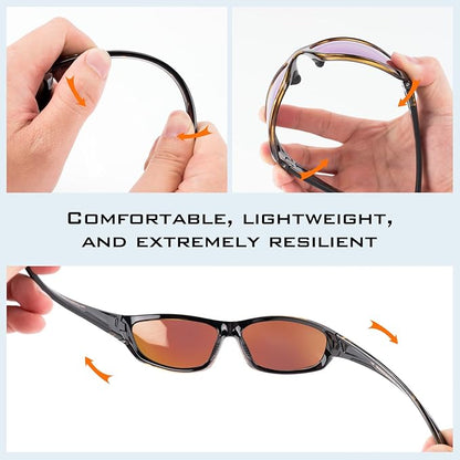 KastKing Hiwassee Polarized Sport Sunglasses for Men and Women, Wrap Sunglasses for Fishing Cycling and Running,UV Protection