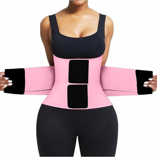 FeelinGirl Waist Trainer Belt Waist Cincher Trimmer Ab Belt Tummy Control Body Shaper with Triple Wrap Women and Men
