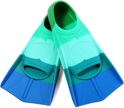 Kids Swim Fins,Short Kids Fins Youth Swimming Flippers for Lap Swimming Training for Children Girls Boys Beginners