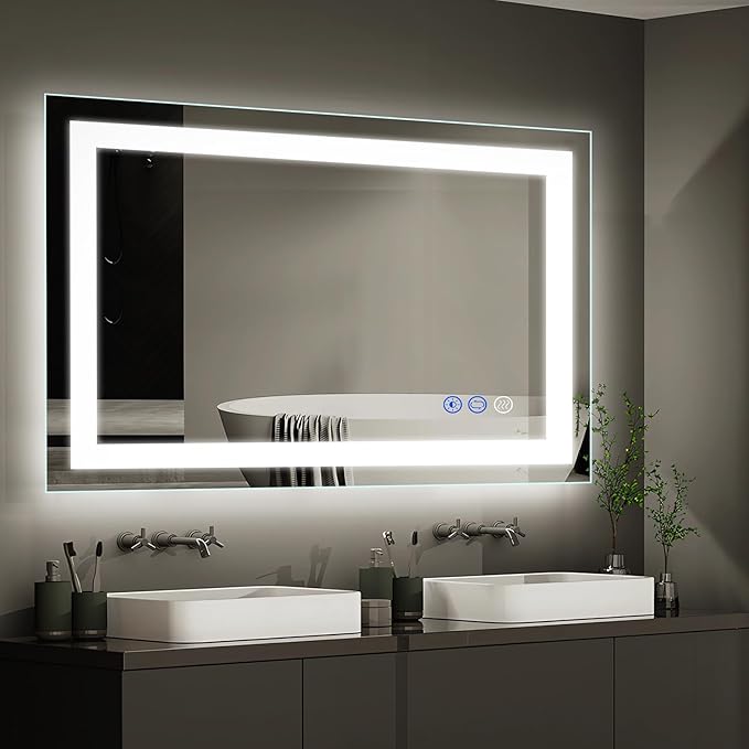 LED Bathroom Mirror with Lights for Wall Mounted 40x24in Large 3 Color