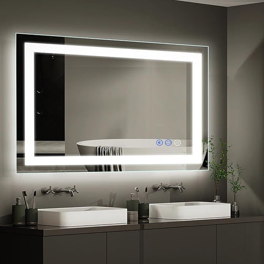 LED Bathroom Mirror with Lights for Wall Mounted 40x24in Large 3 Color