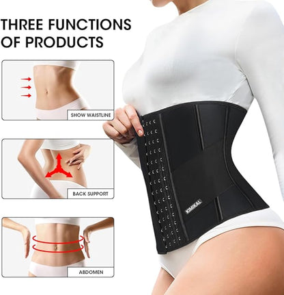 KIMIKAL Women Waist Trainer Corset Belt: Under Clothes Sport Tummy Control Long Torso Shapewear