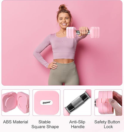 15LB 20LB 50LB Adjustable Dumbbell Set Free Weights Dumbbells Set for Women Men Hand Weights Sets Adjust Dumbbell Weight Sets for Home Gym Exercise Workout Strength Training Equipments