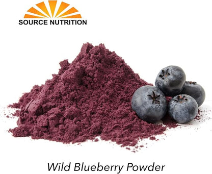 100% Pure Wild Blueberry Powder | Rich in Antioxidants | Made with Canada Grade-A Wild Crafted Blueberries, Perfect for Smoothies, Snacks & Baking (8 oz)
