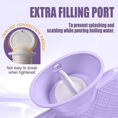 FORICOM Extra Large Hot Water Bag for Pain Relief, Hot Water Bottle for Bed Warming, Dog, Cat,Hot Water Pack, Heat Pack 2Liter