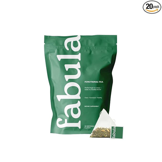 Fabula Herbal Tea: Digestive - 20 Sachets - Dandelion, Chicory, Burdock, Saigon Cinnamon, Eleuthero, Maca Powder