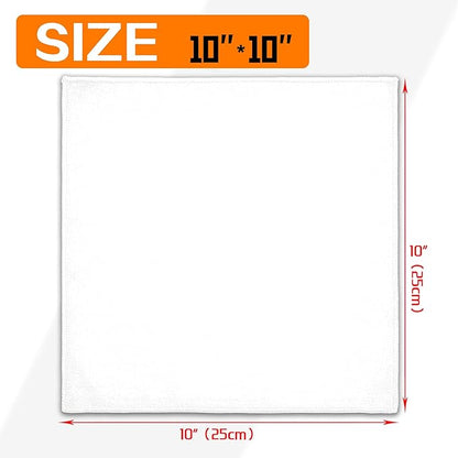 12 Pack Sweat Absorbing Handkerchiefs,Gym Workout Towels Microfiber Sweat Rags Towels for Men & Women, Running Sports accessories Small Cloth for Face Hand,Black Hankies (10" x 10")