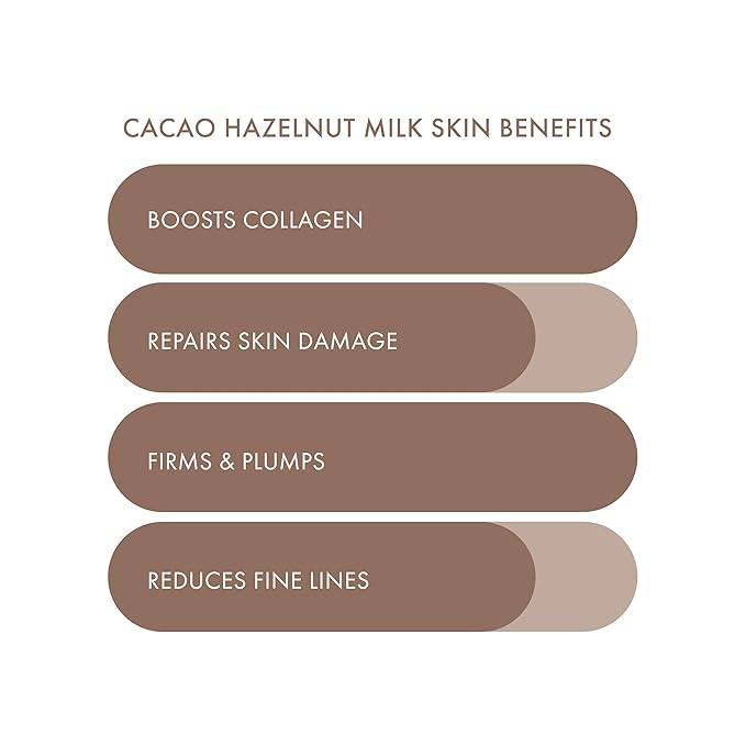 ESW Beauty Cacao Powder – Smoothing Plant-Based Milk Face Mask – Cacao & Hazelnut for Aging & Sensitive Skin – Plumps, Softens & Promotes Youthful Complexion